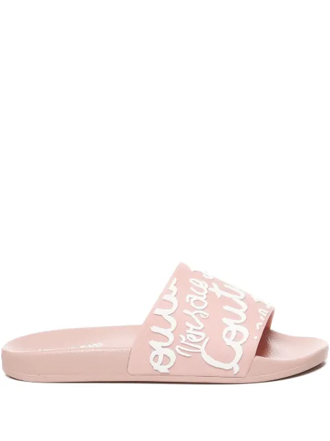 Versace Jeans Couture logo-detail slip-on slides Pink 78VA3SQ171352S13