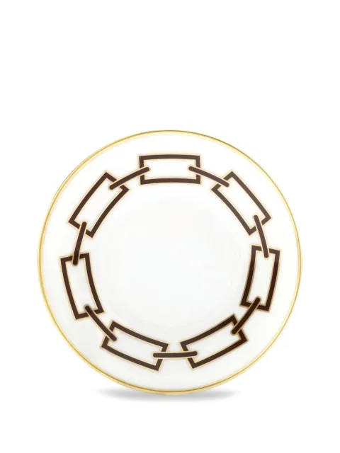 GINORI 1735 chain-link print saucer White 004RG00FPT301010110G00135500