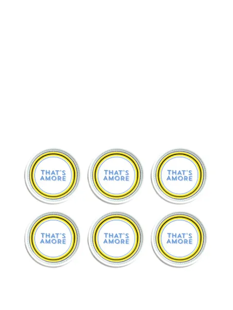 Bitossi Home That's Amore plate (set of six) White GST00005SET6