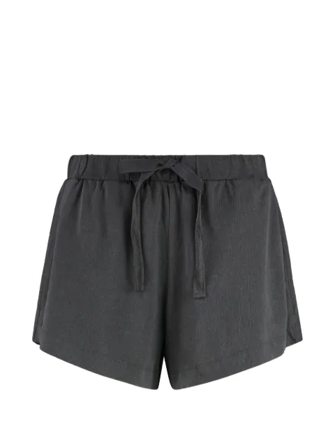 The Great. The Delta drawstring-waist cotton shorts Grey B660