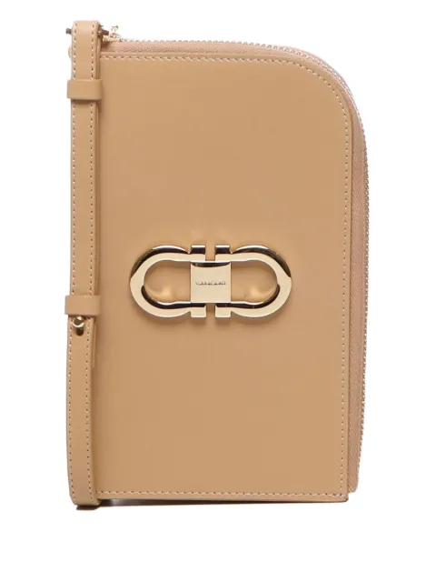 Ferragamo gancini-plaque zip-around wallet Neutrals 770872