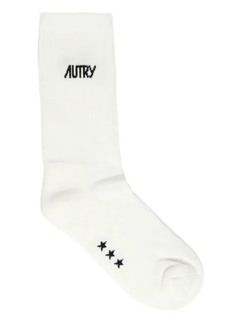 Autry embroidered-logo socks Neutrals SOPUE7A6