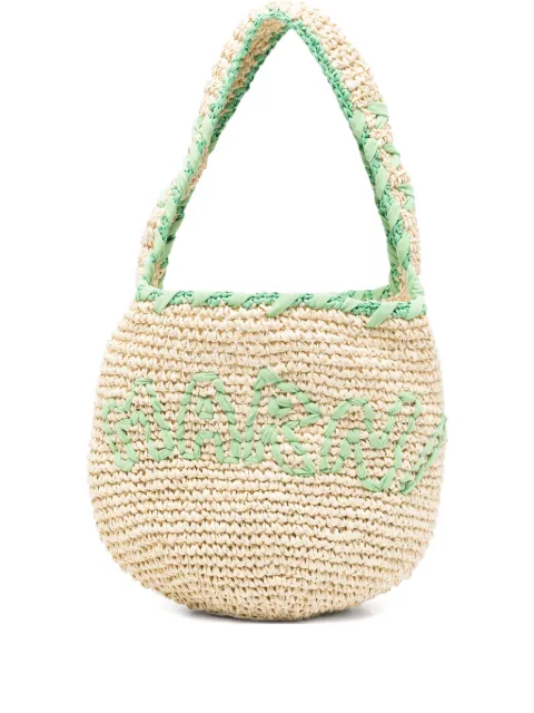 Marni small Nassa woven shoulder bag Neutrals SBMP0257A0P8561