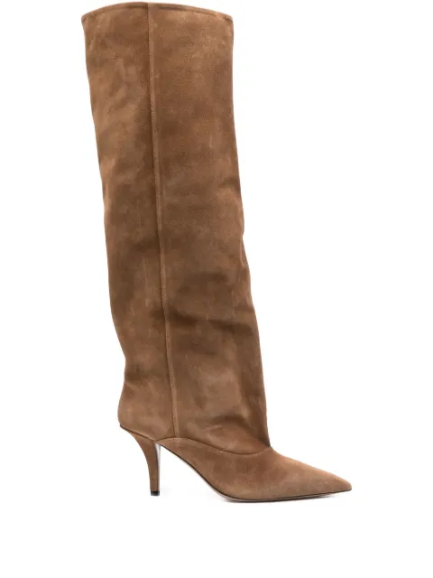 Paris Texas 90mm Ines suede knee-high boots Brown PX1685XV0SN