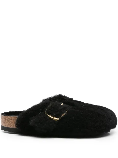 Birkenstock Boston shearling buckle mules Black 1025891