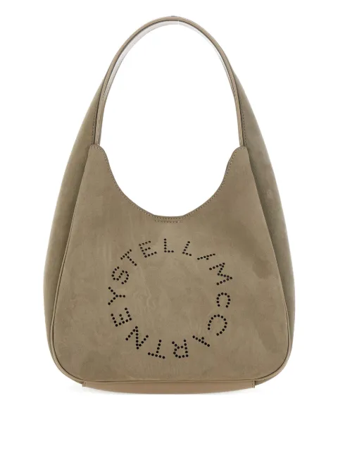 Stella McCartney Logo suede tote bag Neutrals 7B0113WP0590