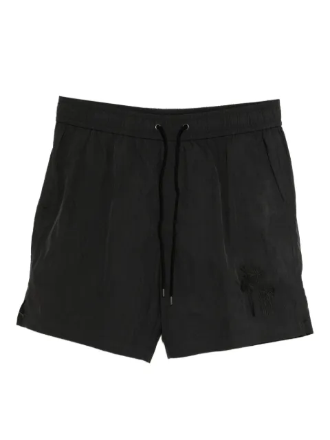 James Perse palm-embroidered deck shorts Black MTWN4285PB