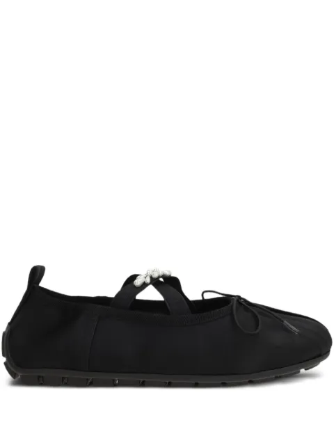Simone Rocha fuax pearl-embellished ballet flats Black BPT1B0755