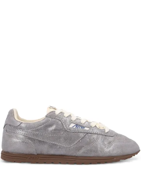 Autry Windspin metallic leather sneakers Silver WSLWOY01SI