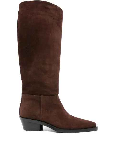 Proenza Schouler Bronco knee-high boots in suede Brown SH253075C004FC