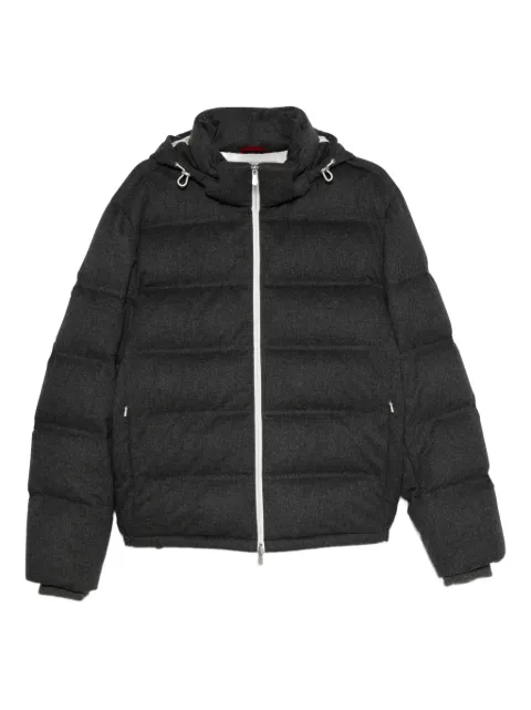 Brunello Cucinelli hooded quilted padded jacket Grey MQ4631826CYG87
