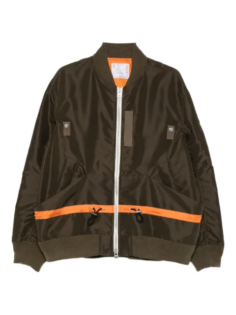 sacai drawstring-waist bomber jacket Green 2503785MNY