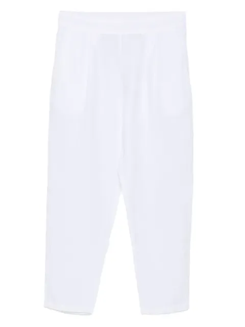 120% Lino pleated pocket trousers White 32ALIW2249000F753000