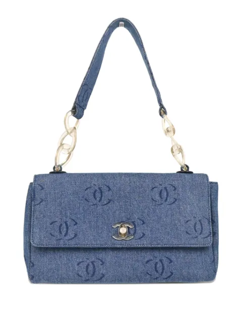 CHANEL Pre-Owned 2002 denim handbag Blue 7409016