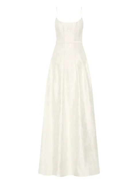 Rebecca Vallance Vanilla Dreams textured-panelled gown White RVBR1217