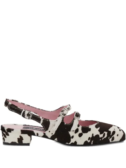 Carel Paris 25mm Peche slingback flats Brown 333124