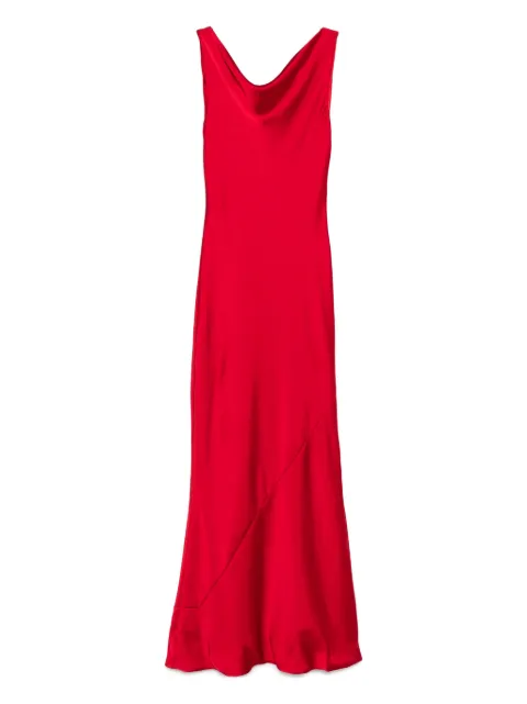 Norma Kamali cowl-neck draped maxi dress Red ST2253SAP15946