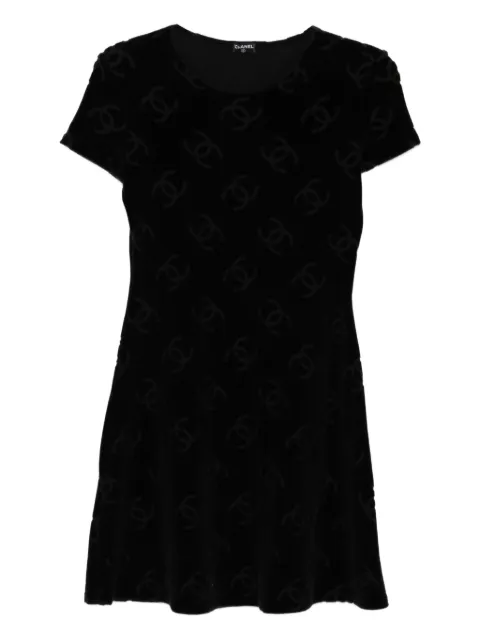 CHANEL Pre-Owned 1990-2000s short-sleeved dress Black 186085