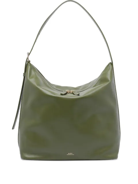 A.P.C. maxi Vera zip tote bag Green PXCBSF61902KAF