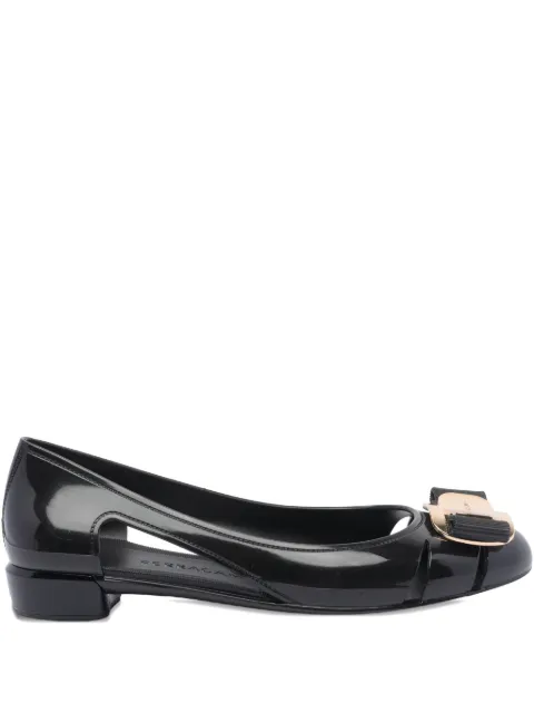 Ferragamo 30mm leather ballet flats Black 785441