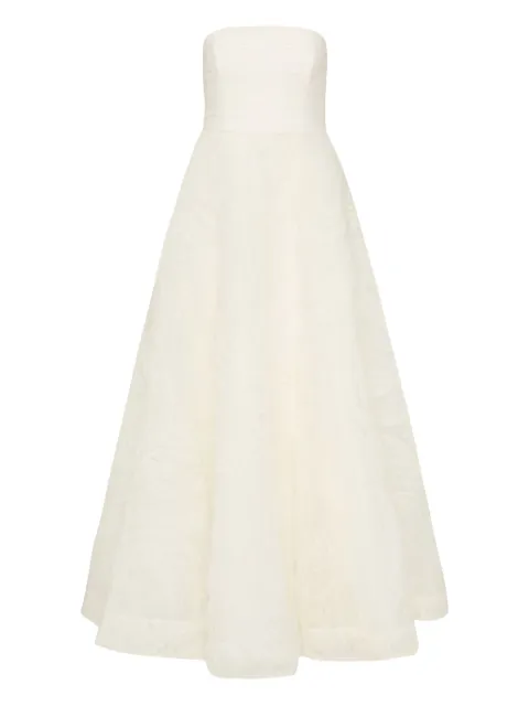 Rebecca Vallance Willow strapless textured bridal gown White RVBR1828