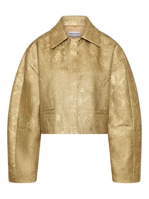 Rebecca Vallance Solana metallic-effect jacket Gold RVBR4330