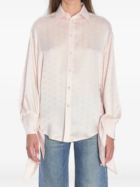 Balenciaga silk ruffled shirt Pink 830989TSN10