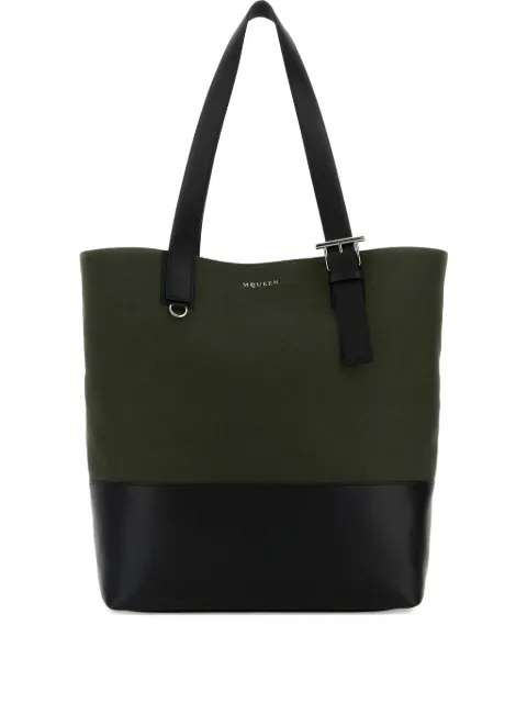 Alexander McQueen T-bar buckle shoulder bag Green 8360691AAU2
