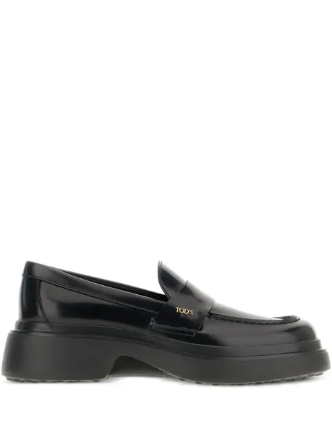 Tod's logo-plaque chunky-sole loafers Black XXW74L0JL00SHA