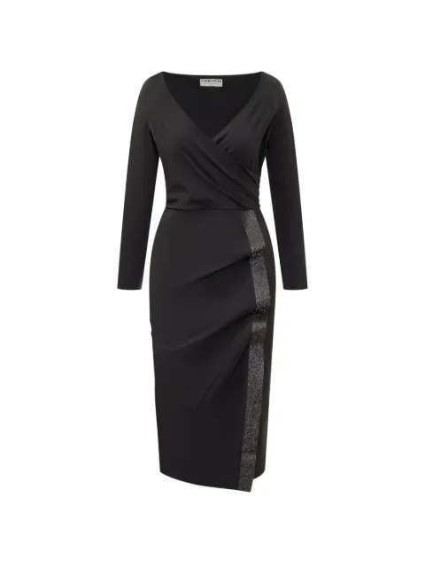 CHIARA BONI La Petite Robe glitter-detail V-neck dress Black ABCNASTINABRBS