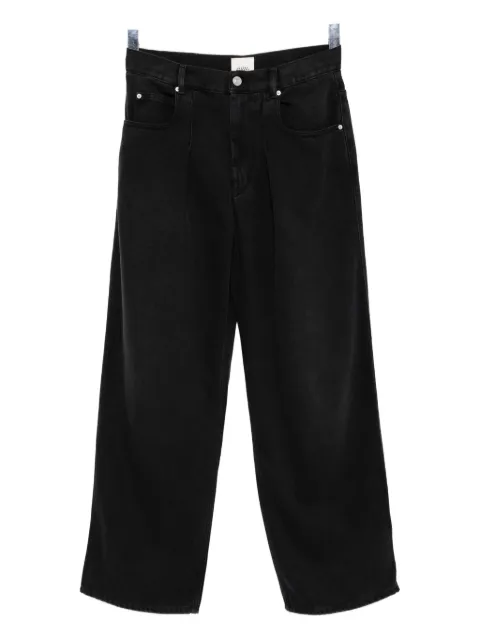 ISABEL MARANT pleated faded jeans Black PA0554FAB1H07I