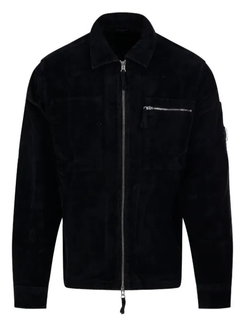 C.P. Company zip-fastening corduroy shirt Black 19CMOS097A006410O