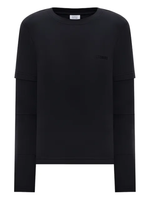 VETEMENTS layered long-sleeve T-shirt Black WH76LS570B