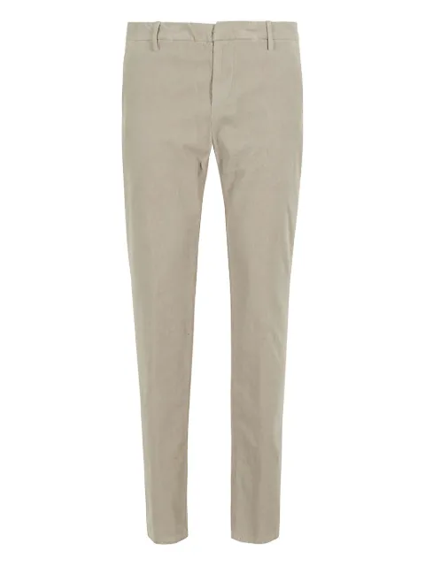 DONDUP logo-patch trousers Neutrals UP166VS0028UPT0