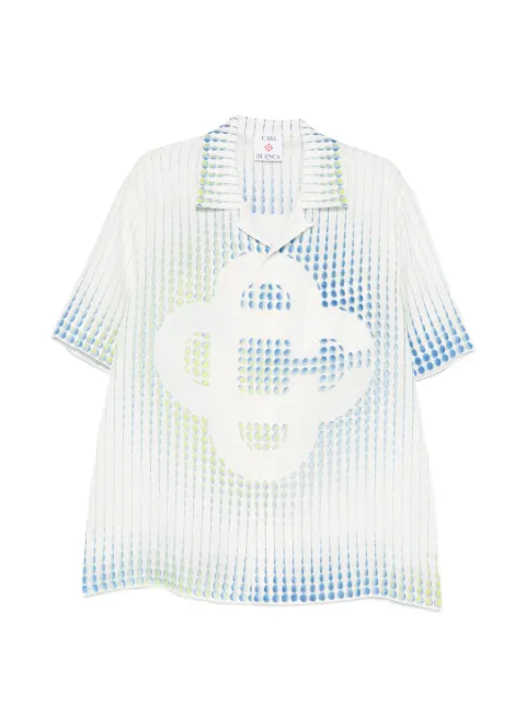 Casablanca x Martin Naumann dots cuban-collar graphic shirt White MSP26SH00305