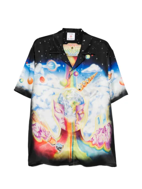 Casablanca galaxy-pint short-sleeve shirt Black MSP26SH00307