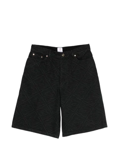 Casablanca laser monogram denim shorts Black MSP26TR39701