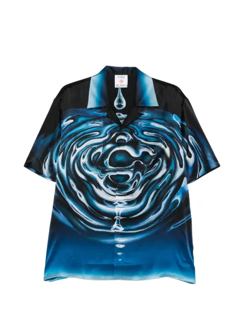 Casablanca ripple cuban collar shirt Blue MSP26SH003