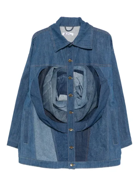 Anni Salonen rose-detail button-fastening jacket Blue ROSEDENIM