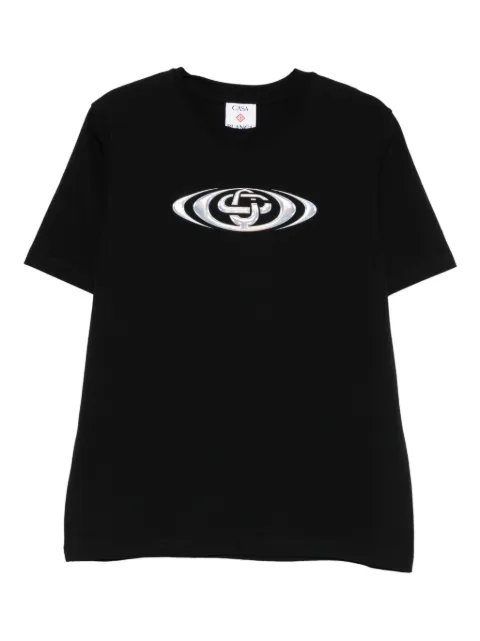 Casablanca warped-logo classic T-shirt Black MSP26JTS00104