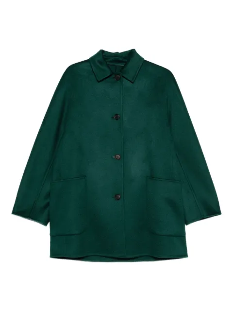 Max Mara patch-pocket button coat Green 2521086061600