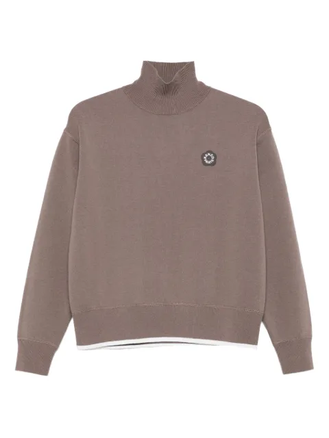 Kenzo Boke Flower 2.0 embroidered high-neck sweater Brown FF62PU7183LF
