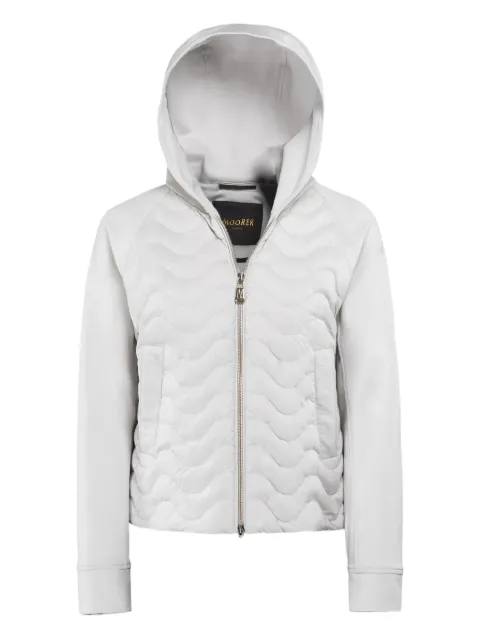 Moorer Bertha quilted hooded jacket White MODPI100212BERTHAITOU0033