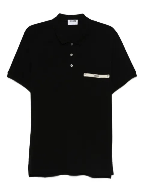 Moschino logo-print polo shirt Black 160752420555