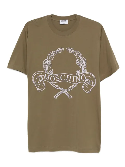 Moschino laurel wreath-print T-shirt Green A07225241