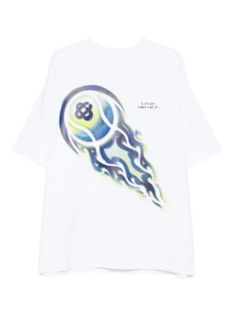 Casablanca flaming tennis ball tee T-shirt White MSP26JTS06401