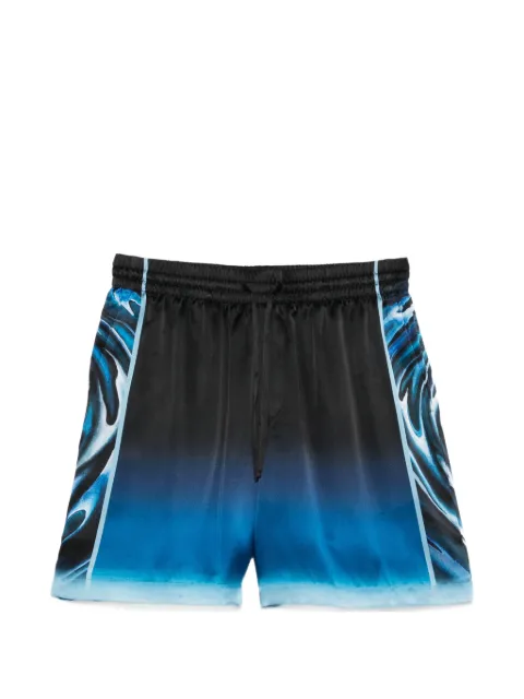 Casablanca warped logo silk shorts Black MSP26TR399