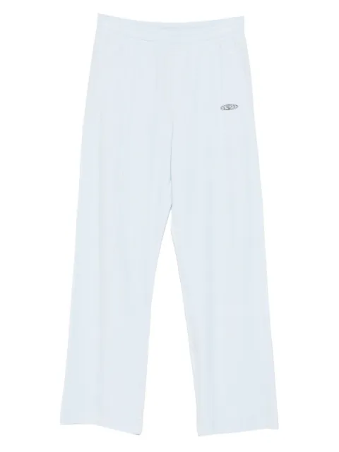 Casablanca velour logo-plaque track pants Blue MSP26JTR31802