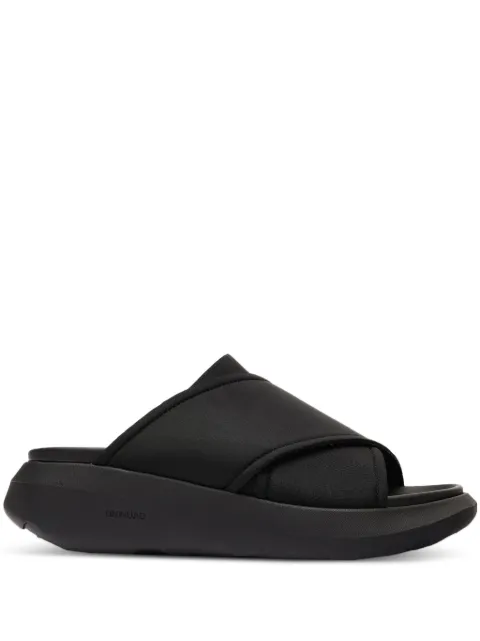 ONWUAD Kriss cross-strap slides Black MS001E27B