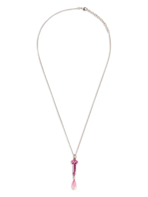 Vivetta crystal-embellished drop necklace Silver VS1JW0014